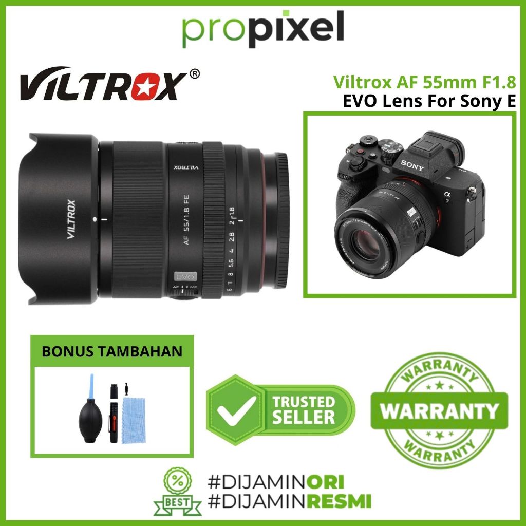 Viltrox AF 55mm f1.8 EVO for Sony E Fullframe Lens Viltrox 85 mm f/1.8 Garansi Resmi