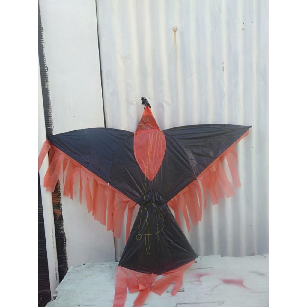 layangan mudel burung bahan plastik