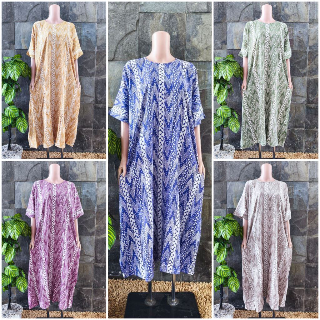 (Ld 125) Batik Qonita Daster Jumbo Lengan Pendek Non Busui | Stali