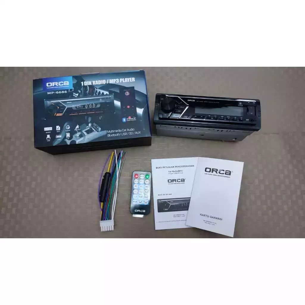 Single Din Tape Radio Orca MP-6686 Mobil Universal