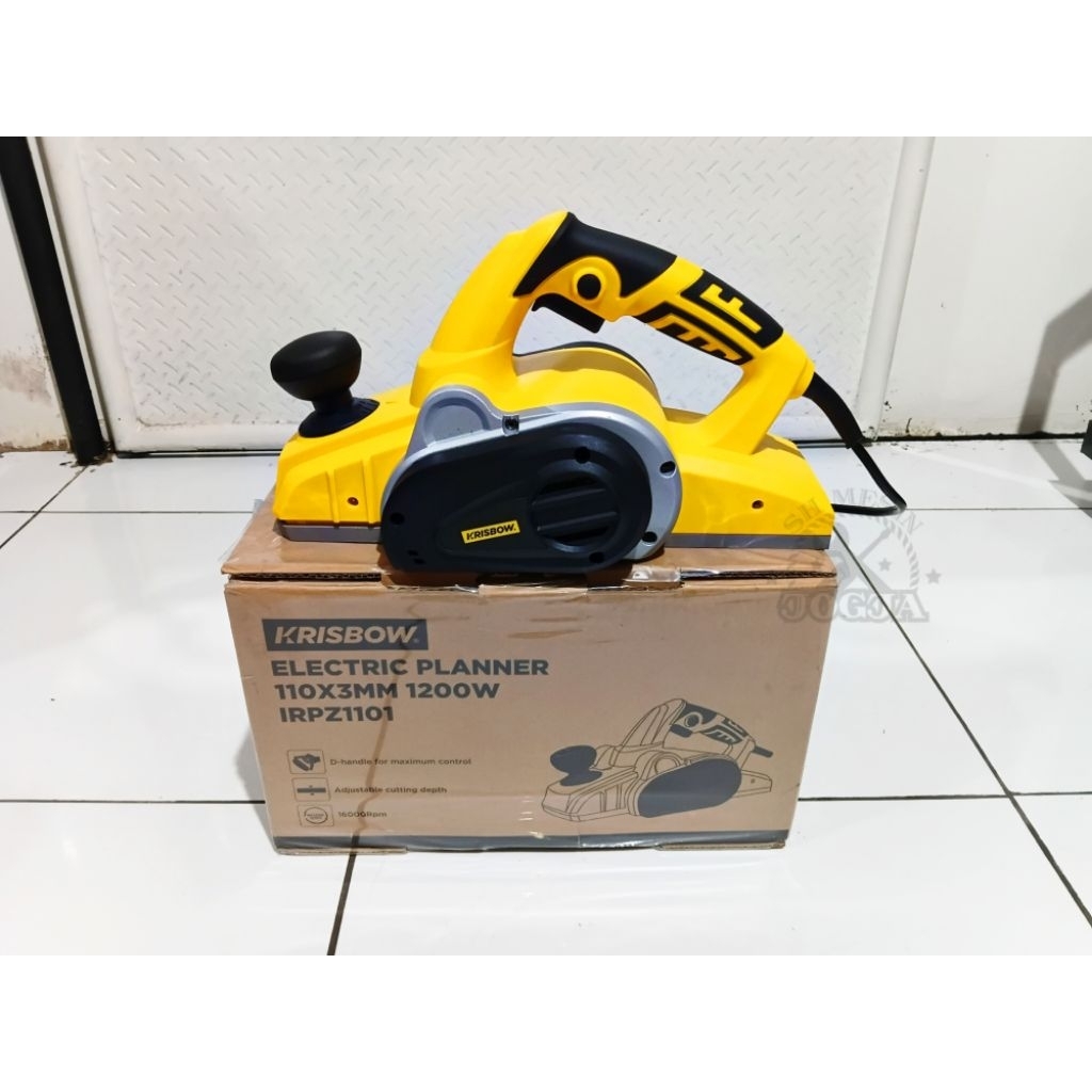 Electric Planner Mesin Pasah Krisbow 1200watt 110x3mm IRPZ1101 Mesin Serut Kayu