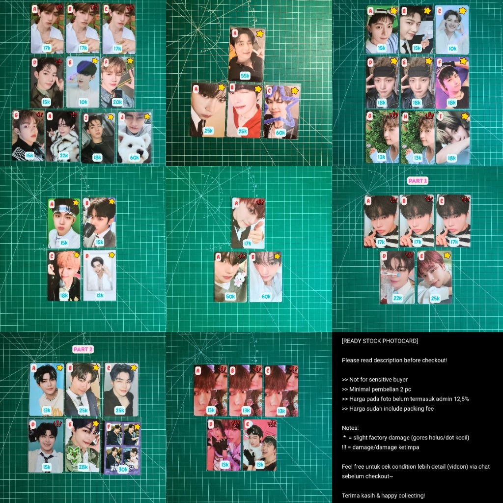 (READY) Photocard PC Zerobaseone ZB1 AND2BLE A2B Cinema Paradise Blue Paradise Melting Point YHMAH Y