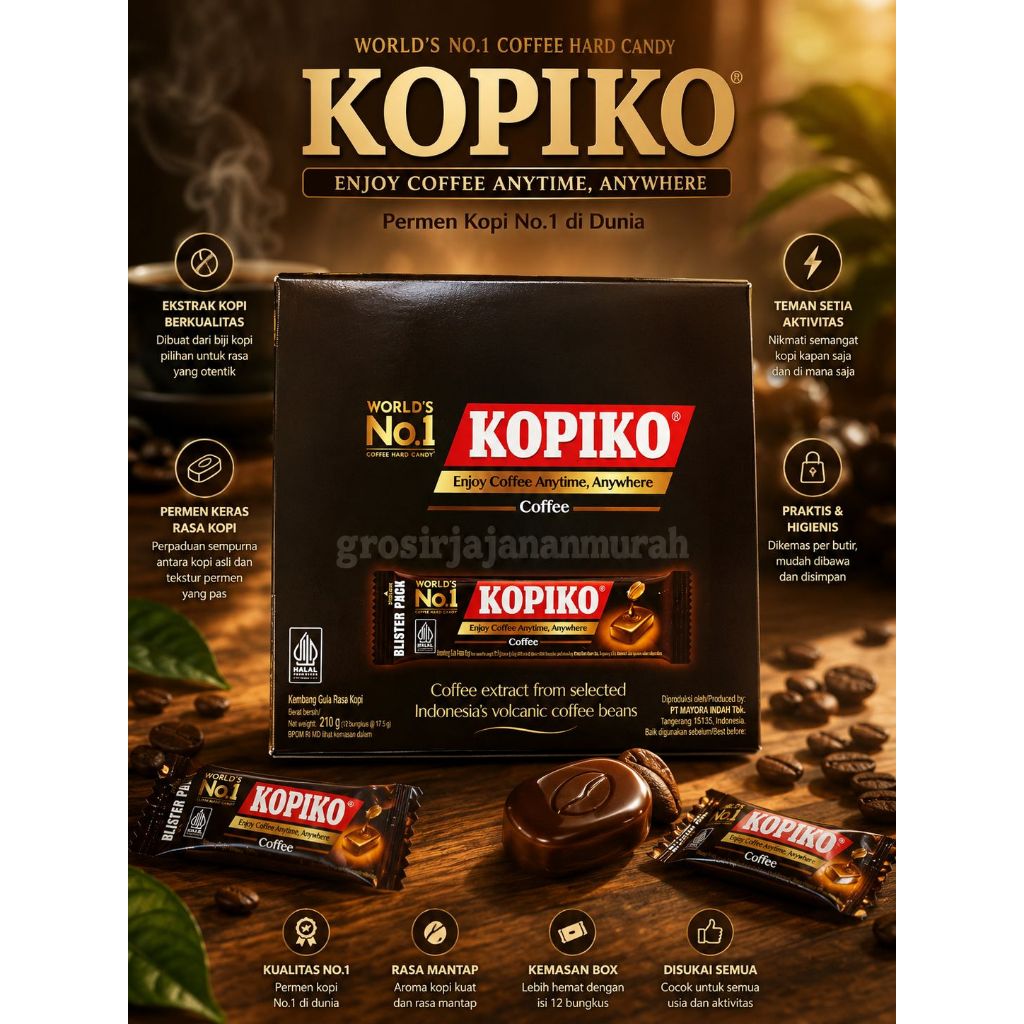 KOPIKO BLISTER PACK MAKANAN RINGAN PERMEN KOPI KOREA DRAKOR COFFEE CANDY MURAH
