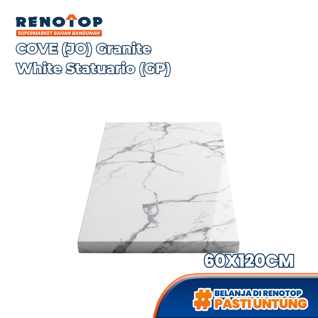 Renotop Cove Granite White Statuario Granit Homogenous 60x120cm