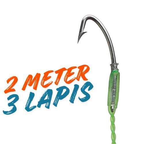 Kail Pancing Urek Belut Model Prang 2 Meter 3 Lapis Pancing Belut Kail Belut India Bahan Baja Putih