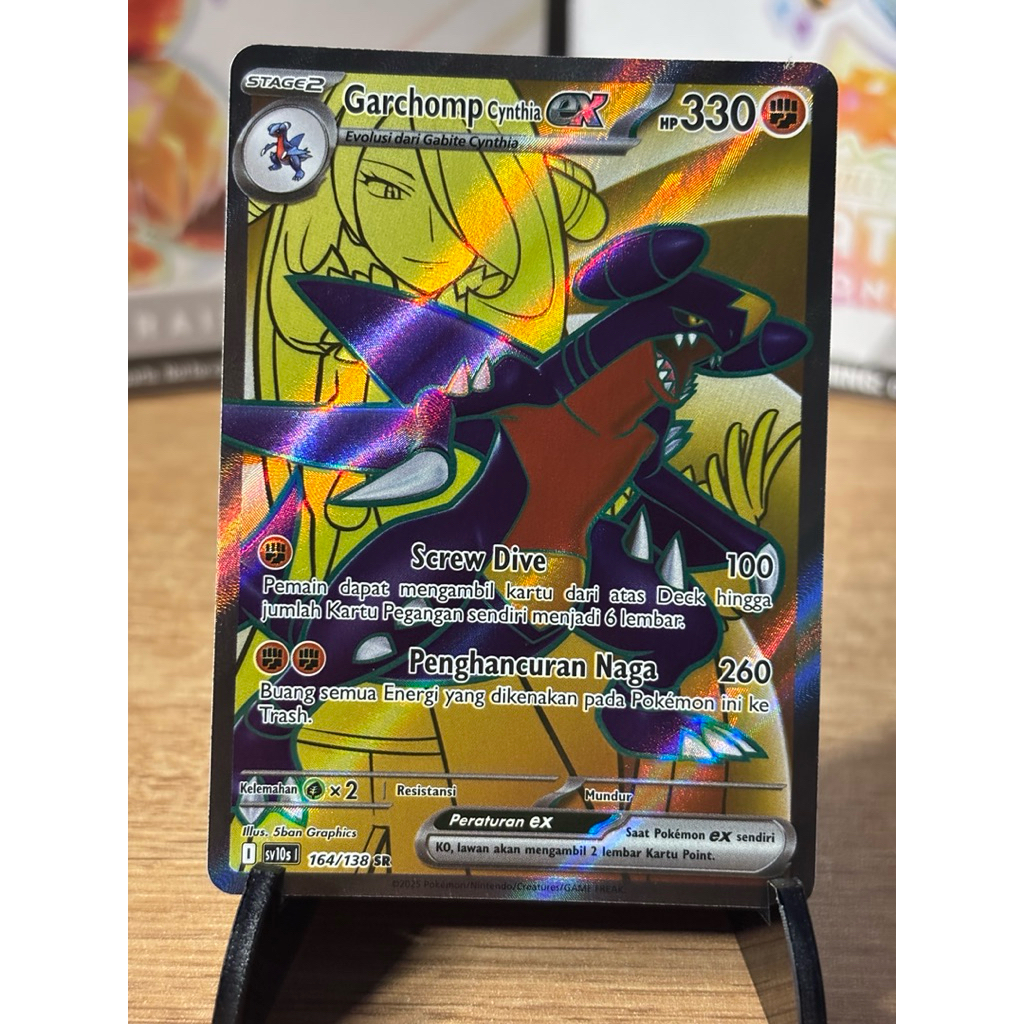 Garchomp Cynthia Ex #164 SR SV10S Kartu Pokemon Indonesia