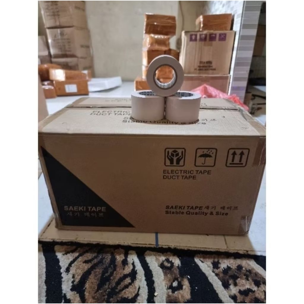 DUCT TAPE LEM SAEKI ISOLASI PIPA AC Duct Tape Lem SAEKI - Selotip Seal Tape Pipa AC Pendingin