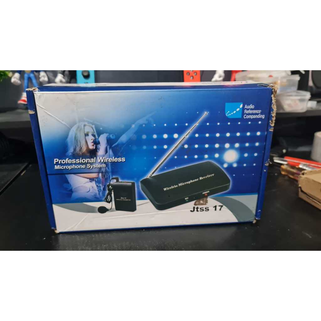 Microphone Wireless Mic Headset Clip ON Jepit Bando JTSS 17 Untuk Imam Senam