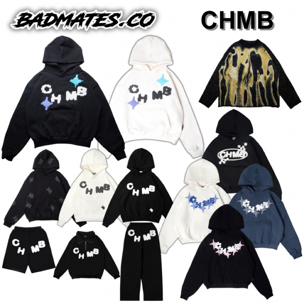 Chambre De La Vain Hoodie - Chmb Pixel Black & White/Born to Give/Chmb Basic/Vellz/All About Stars/C
