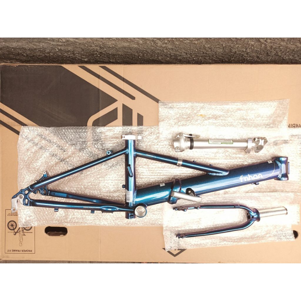 Frame Sepeda Lipat Fnhon Monsoon Blue Cameloeon