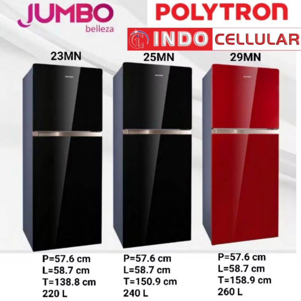 CUCI GUDANG KULKAS POLYTRON 2 PINTU PRW-23MNX (KARGO)