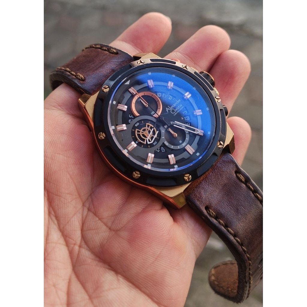 jam tangan original Alexandre Christie pria second bekas preloved
