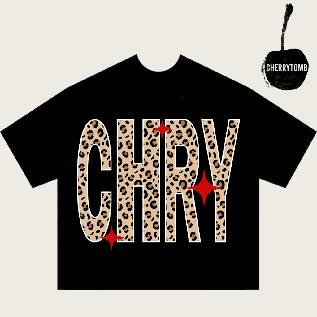 Cherythombz T-shirt Kaos Motif Leopard kaos Motif