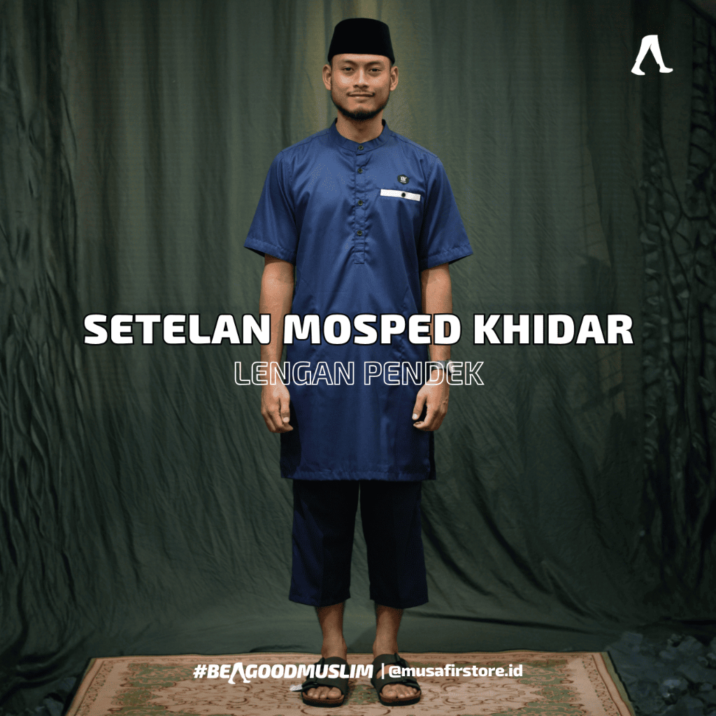 MOSPED SETELAN MOSPED KHIDAR LENGAN PENDEK DEWASA KEMEJA KOKO KURTA BAJU MUSLIM PRIA