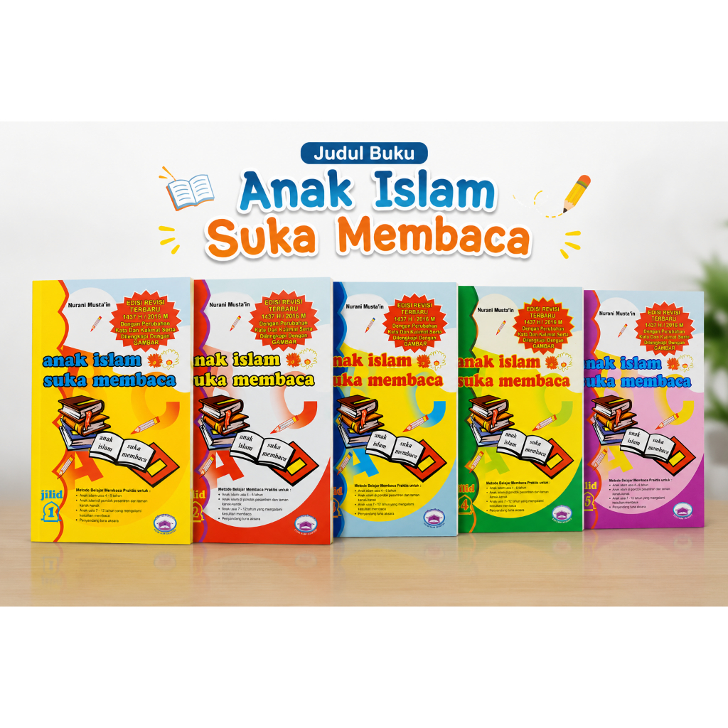 Buku Anak Islami Buku Anak PAUD TK / Buku Anak Islam Suka Membaca / Pustaka Amanah
