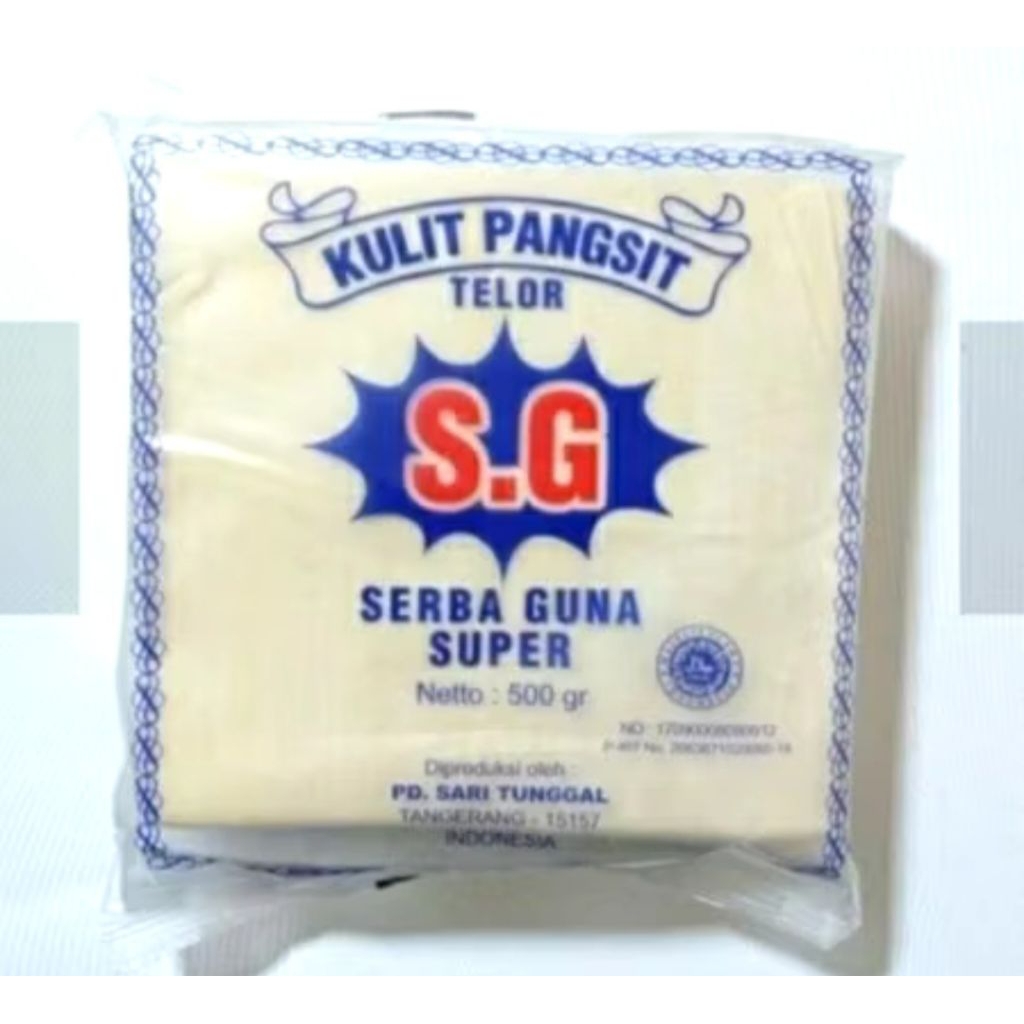KULIT PANGSIT TELOR MERK SG 500 GRAM
