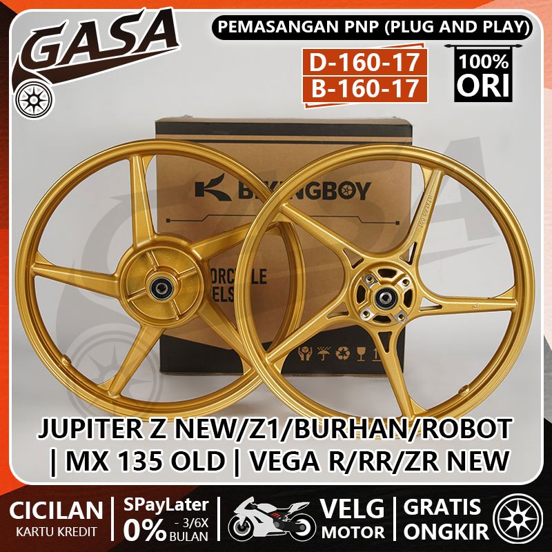 VELG BIKINGBOY PALANG 5 SP RING 17 Untuk Jupiter Z New/Z1/Burhan/Robot, MX 135 Old, Vega R/Rr/Zr New