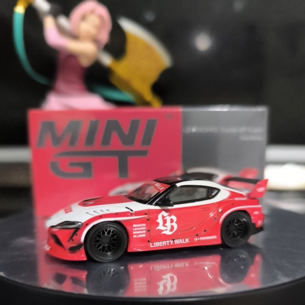 mini gt toyota supra lbwk red/white #1103