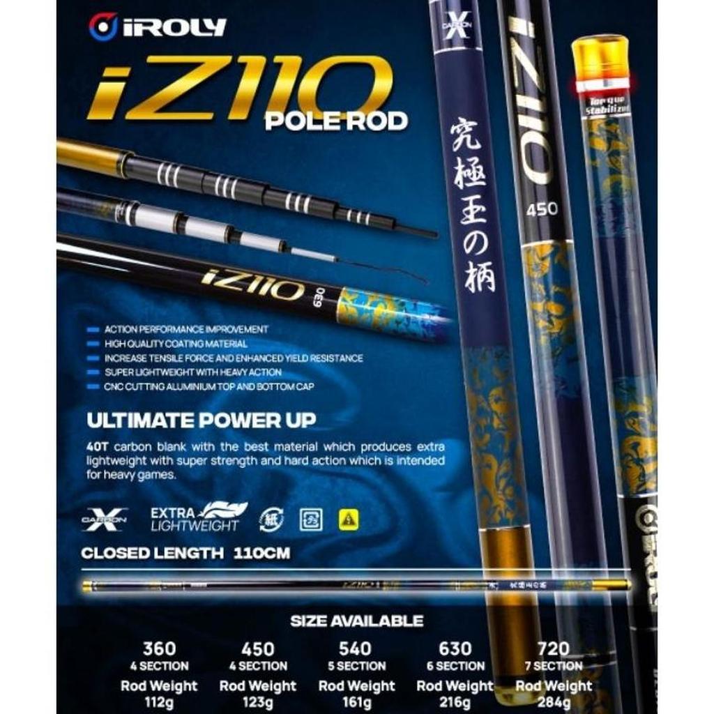 Ready Joran Tegek Carbon Iroly Is110 Ix110 Iz110 Im110 360 450 540 630 720 - Iroly iZ110, 360cm