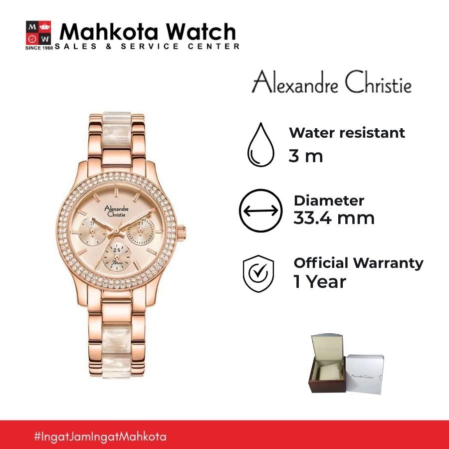 JAM TANGAN WANITA AC ALEXANDRE CHRISTIE 2932 BF ORIGINAL