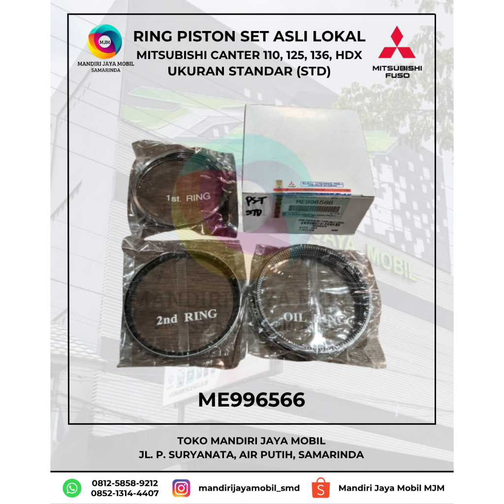 RING PISTON ASLI LOKAL MITSUBISHI CANTER 110/125/136/HDX (STD) | ME996566