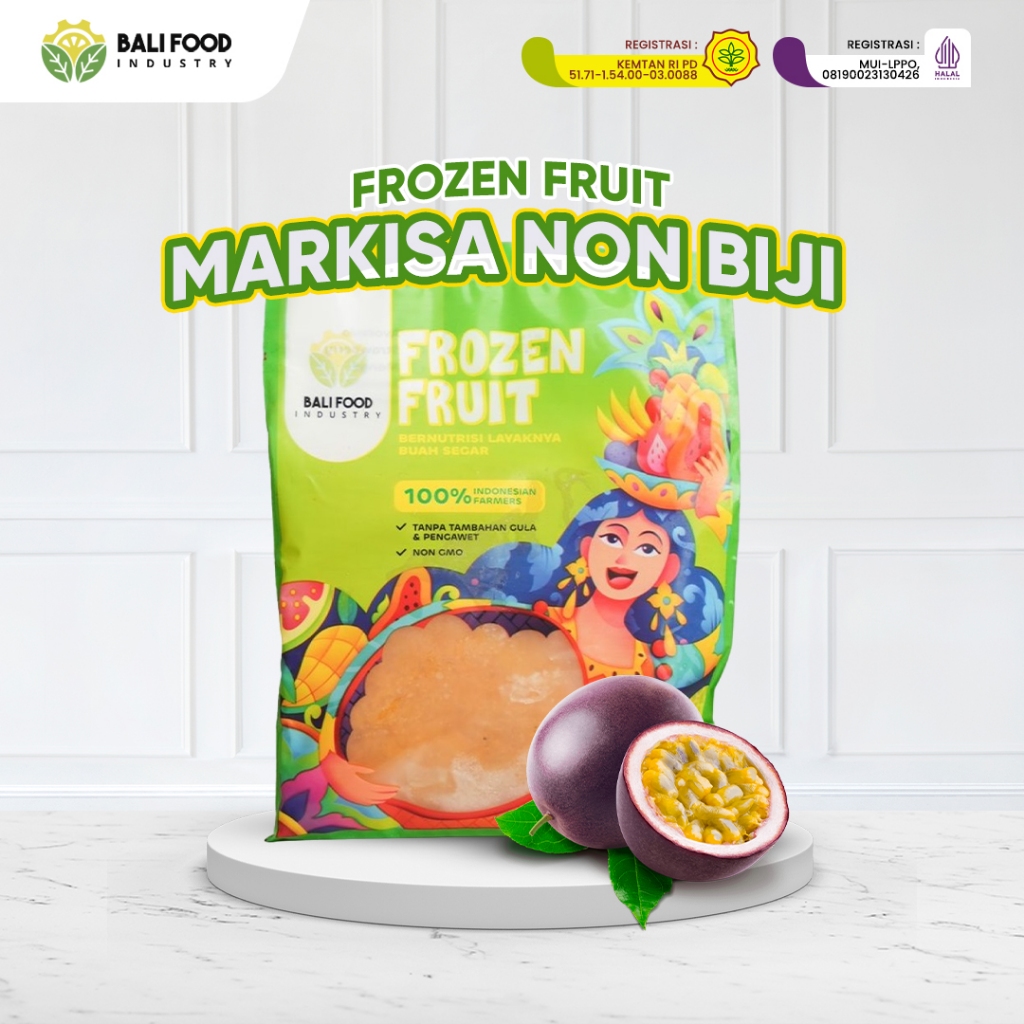 Markisa Beku non biji / Passion Fruit Frozen Buah Beku by Bali Food Industry