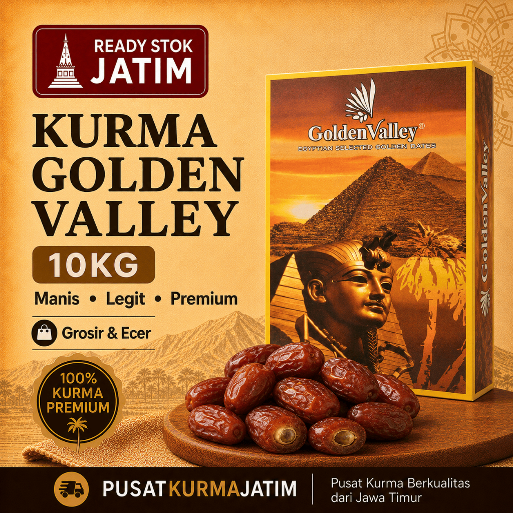 Kurma Mesir Golden Valley 10Kg Box Grosir