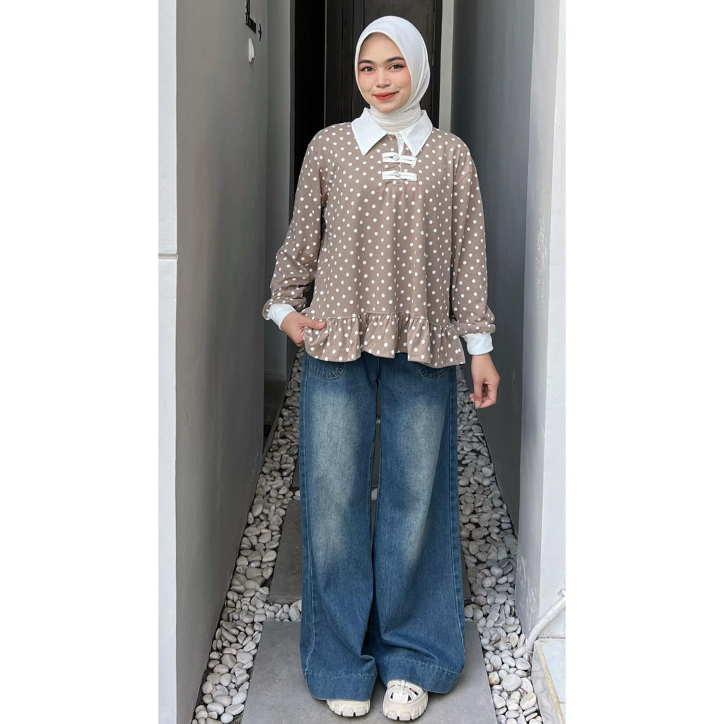 Luisa Blouse Athayaa Daily Atasan Kemeja Folka / kemeja folka / atasan athayaa