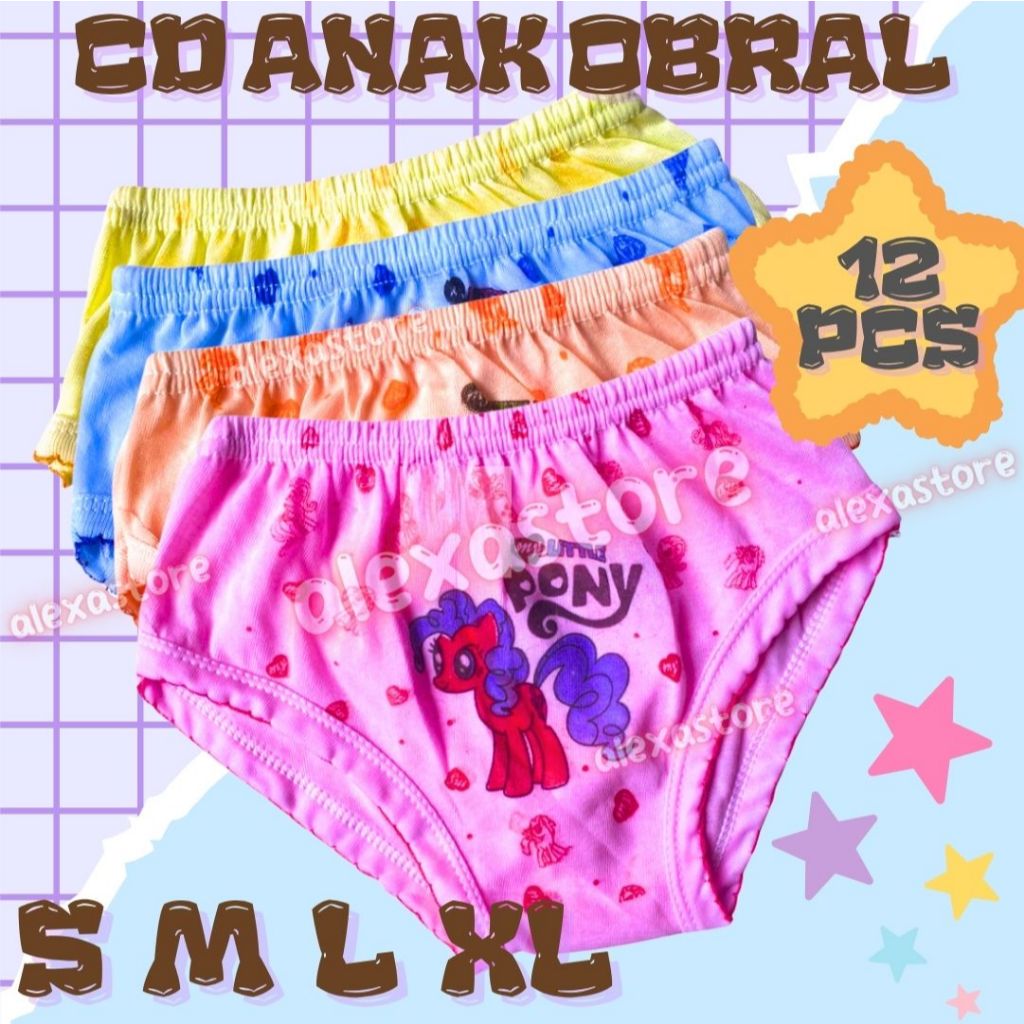 6 PCS Celana Dalam Anak  LITTLE PONY / CD ANAK MURAH AlexaStoreOffial