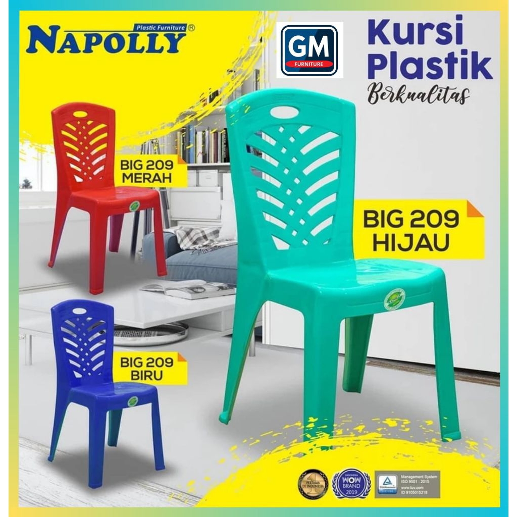 KURSI NAPOLLY BIG 209/KURSI SANDARAN/KURSI PLASTIK NAPOLLY/209