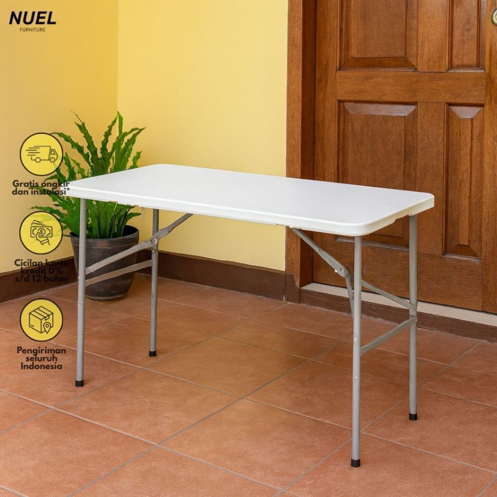 NUEL Meja Lipat Kantor / Banquet Booth / Pameran Kaki Besi
