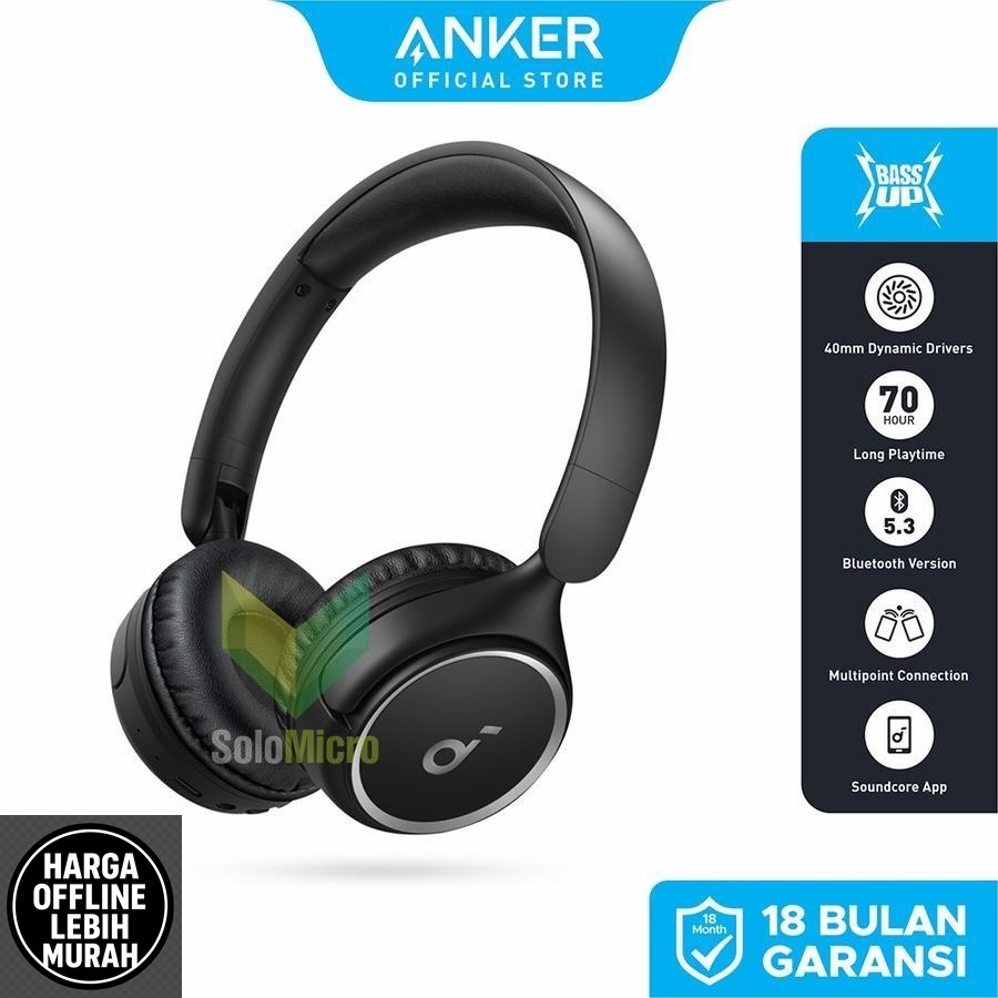 Anker Soundcore H30i Headphone Bluetooth Wireless On-Ear