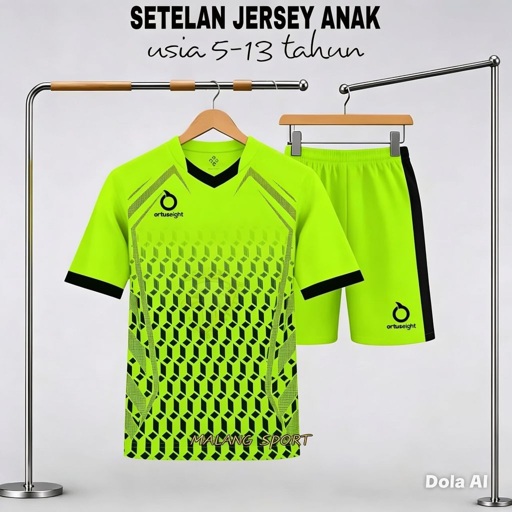 Terbaru stelan jersy bola anak baju bola futsal Voli SSB junior putra putri seet baju celana