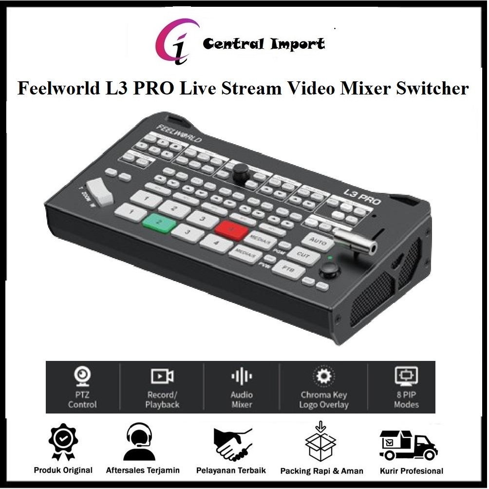 Feelworld L3 PRO Live Stream Video Mixer Switcher Recorder - Feelworld L3 PRO Video Switcher