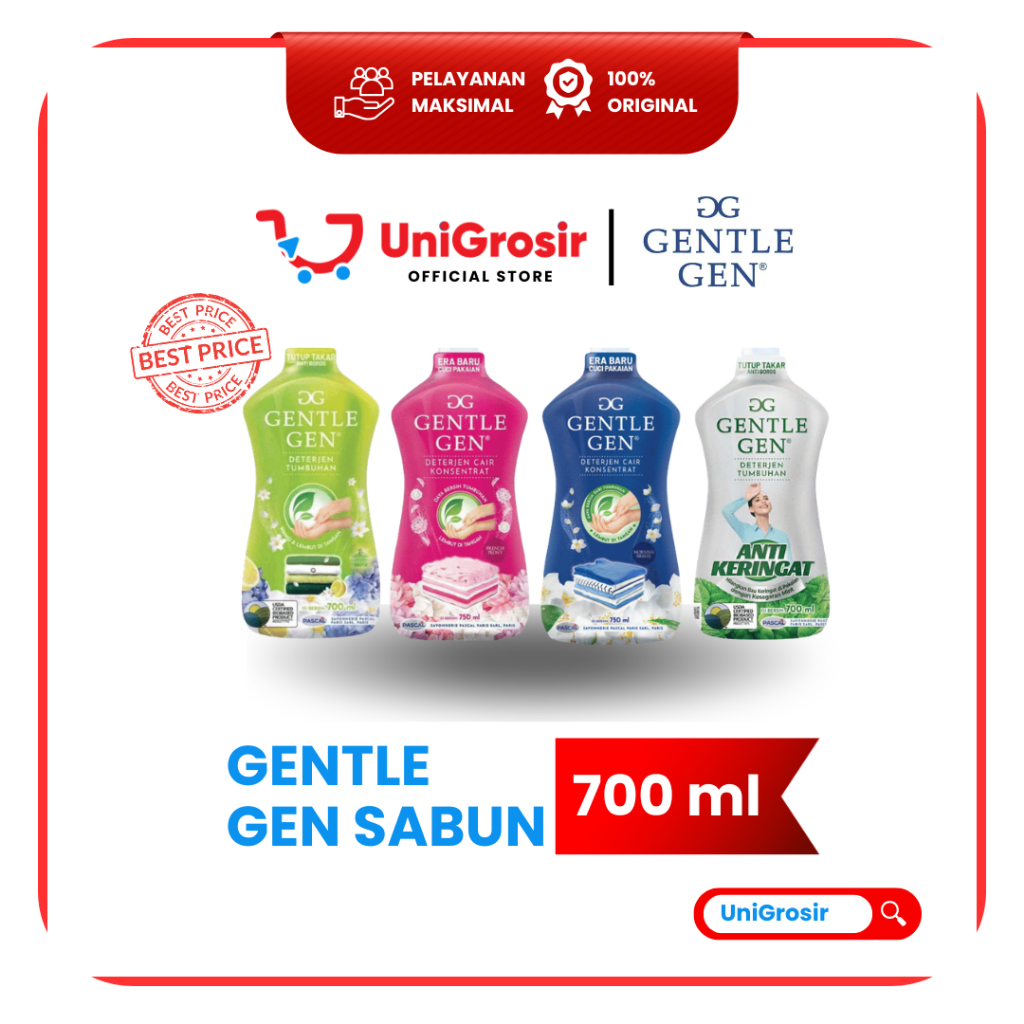 [UniGrosir] GG GENTLE GEN SABUN DETERJEN CAIR PARISIENNE MORNING BREEZE PEONY SILK ROSE ANTI KERINGA