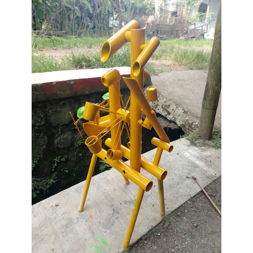 hiasan kolam ikan koi miniatur kincir air