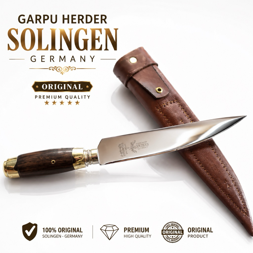 Pisau Daging Cap Garpu solingen original Jermani uk bilah 20 Cm model klasik