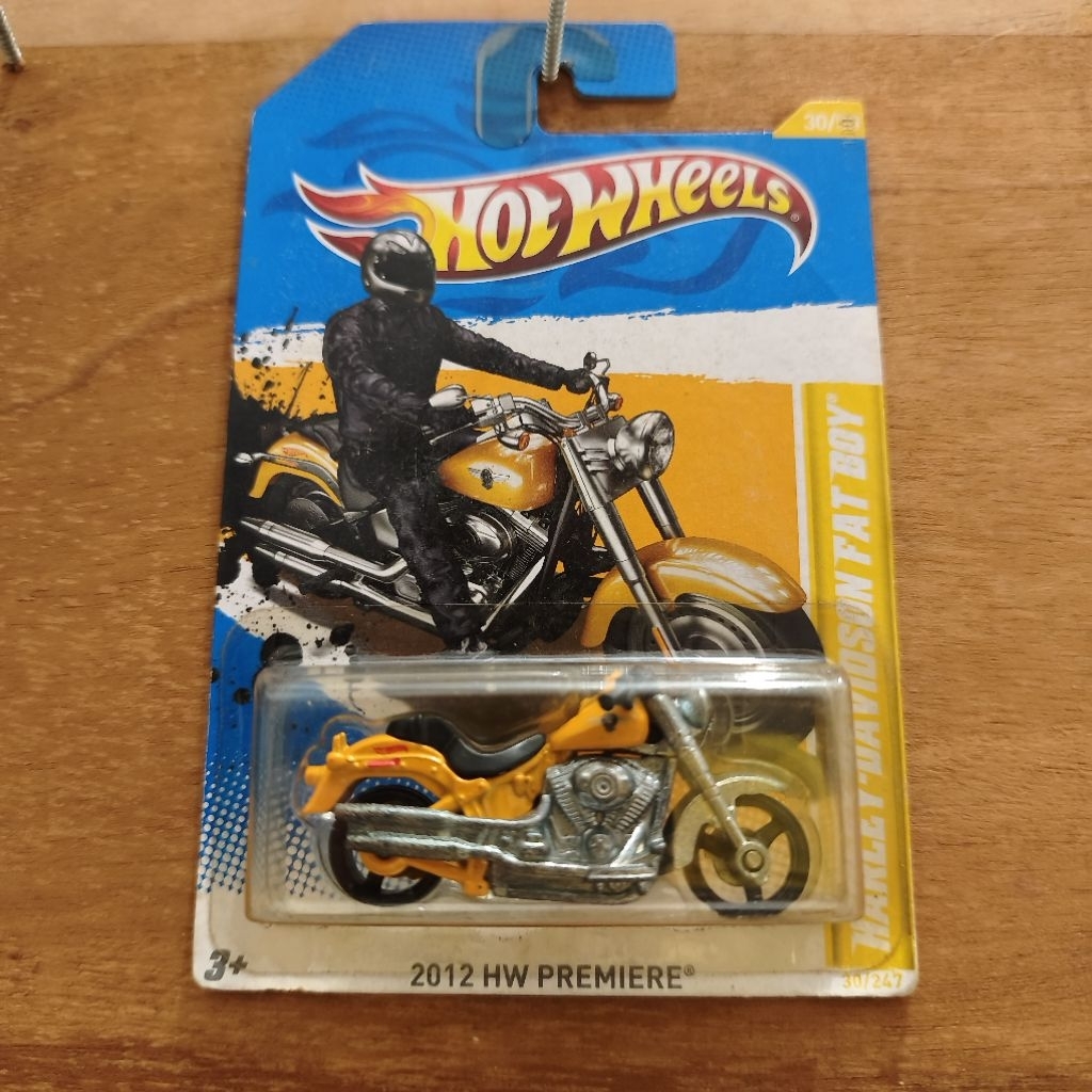 Hot Wheels Harley Davidson Fat Boy - Yellow