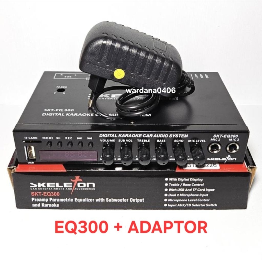 Parametrik Equalizer Pream Bluetooth + Adaptor SKT-EQ300