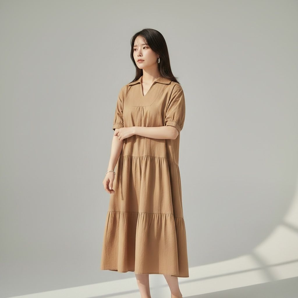 Korean Midi Dress / Premium Dress / Dress Oversize -  Aneka Fashion Murah
