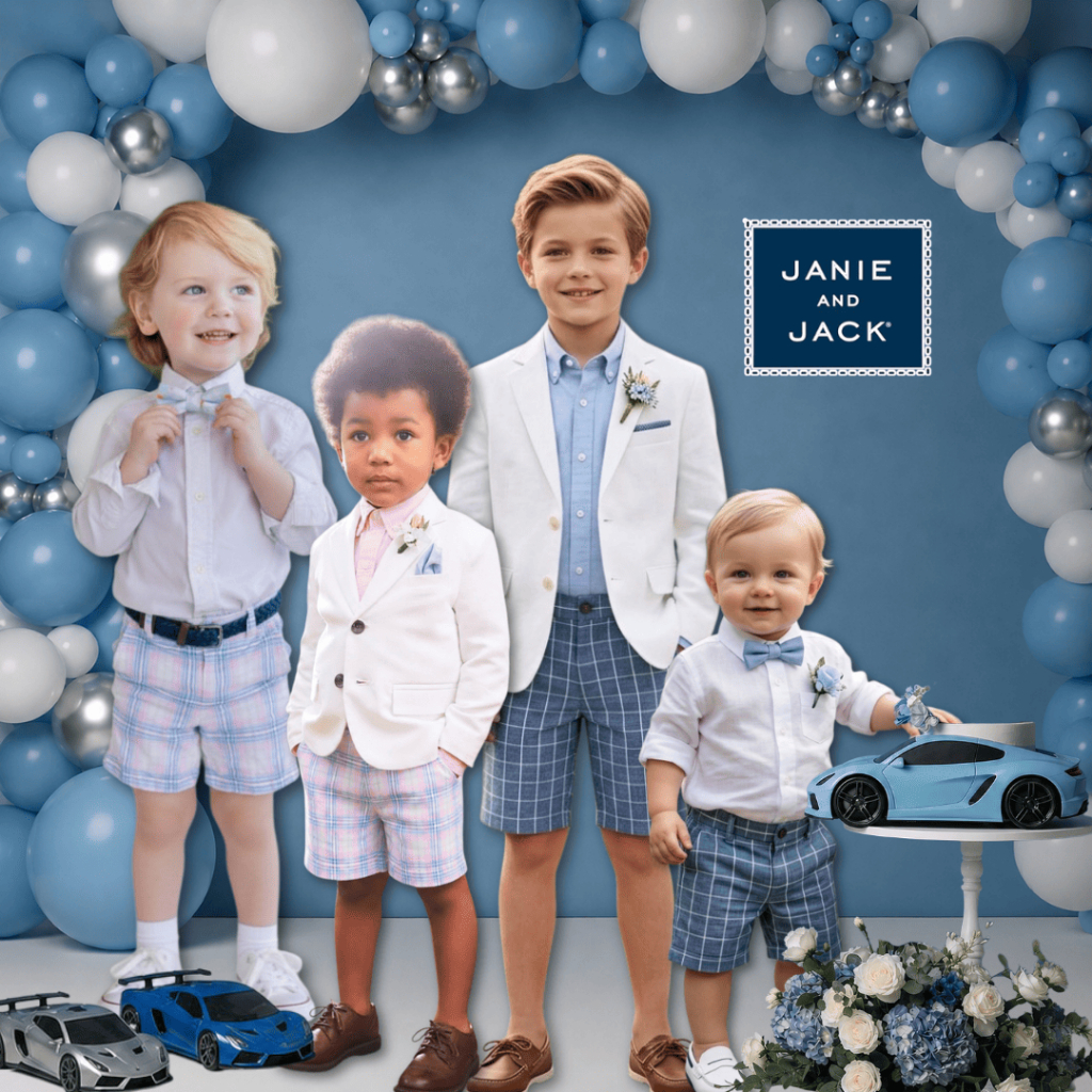 Celana pendek bayi anak laki laki sampai remaja Janie and Jack Original Size 6 Bulan - 18 Tahun Boy 