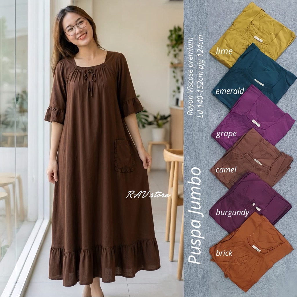 Puspa Jumbo Daster Homedress Rayon premium by Valent