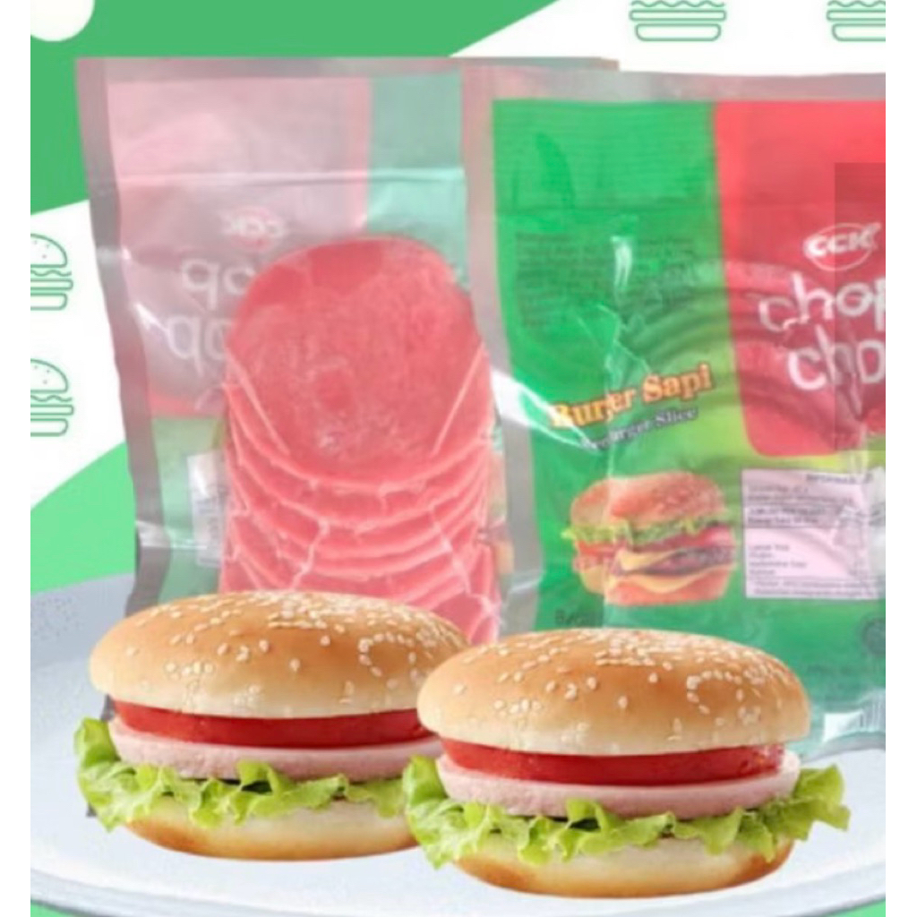 Chop chop daging burger beef burger slice isi 10