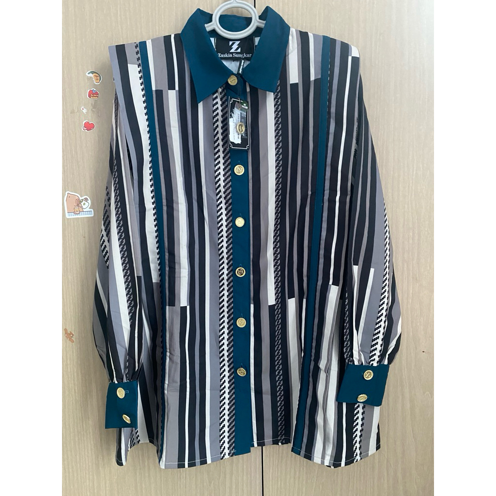 preloved PL emily shirt dress pleated zaskia sungkar blouse ZS like new VVGC