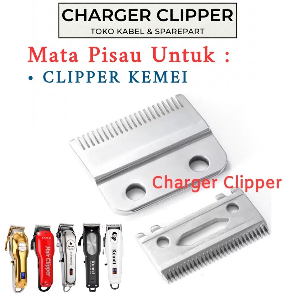 Pisau Cukur Clipper Kemei Cordless Mata Pisau Mesin Cukur Kemei