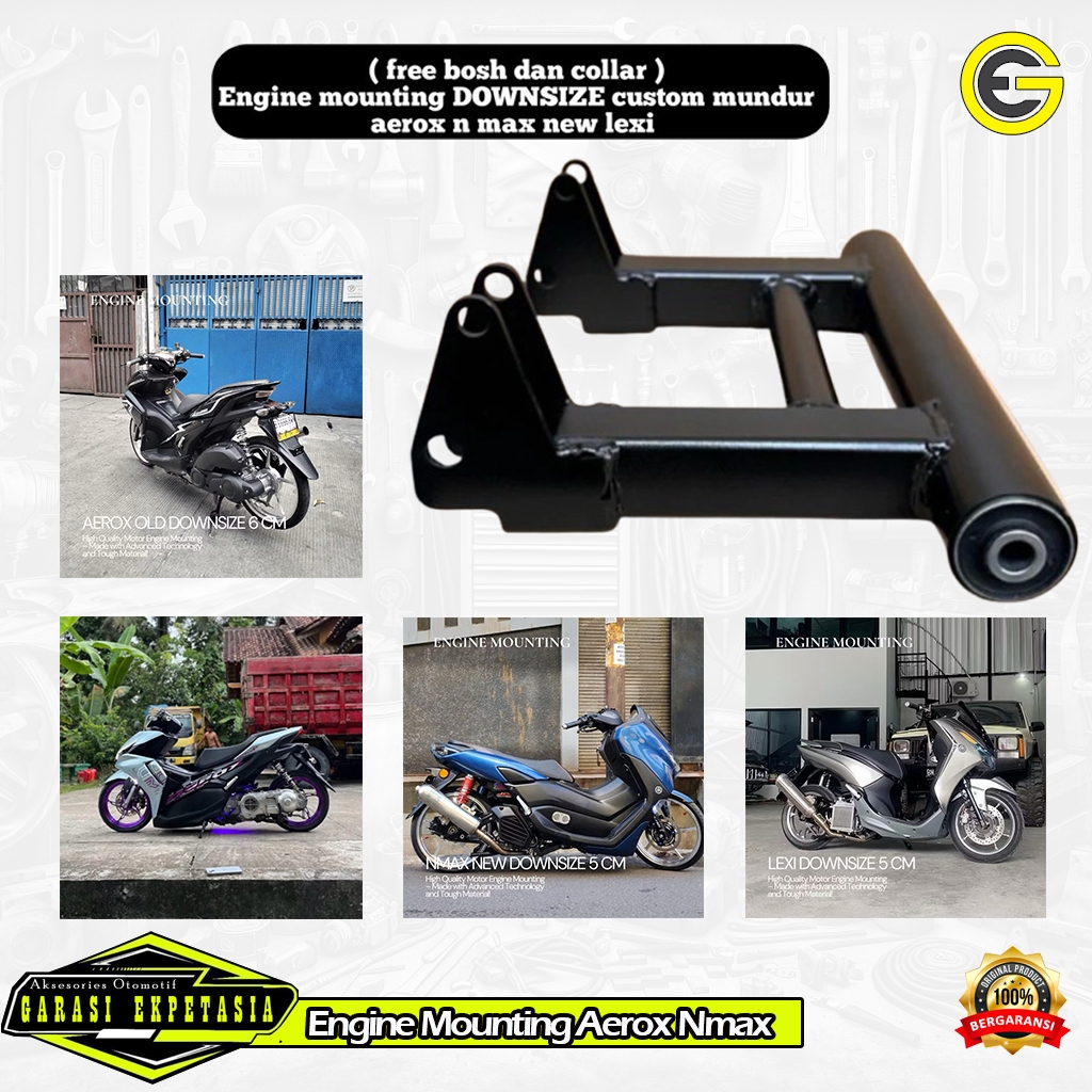 Engine mounting downsize dan upsize aerox old aerox new nmax new nmax neo nmax turbo lexi new pemund
