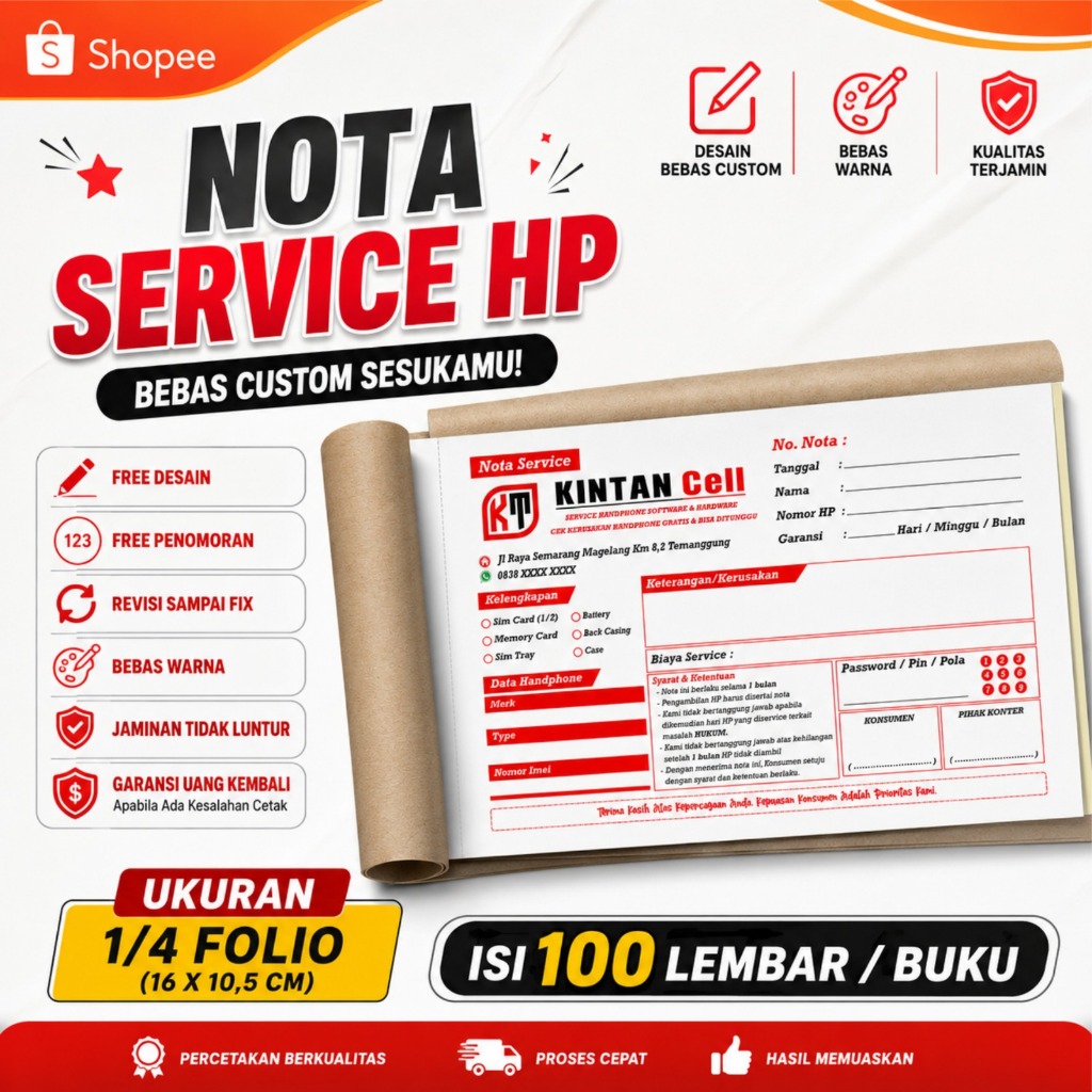 Nota Custom Service Hp