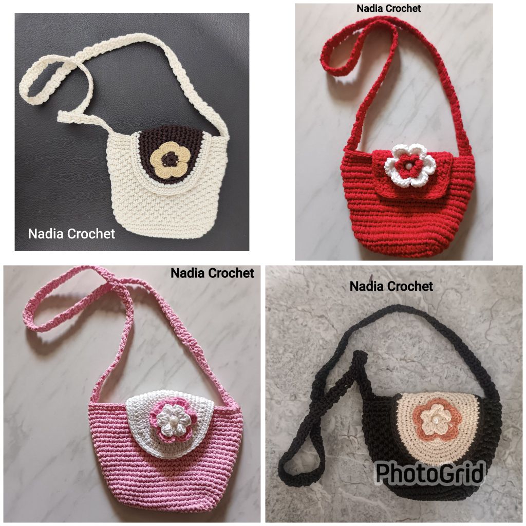 Tas Selempang Rajut Anak anak