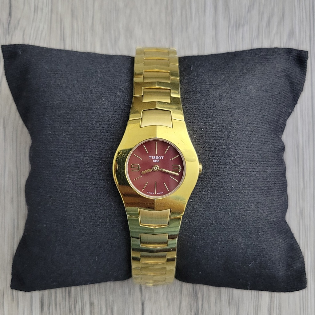 Jam Tangan Wanita Tissot L540 Red Dial Vintage