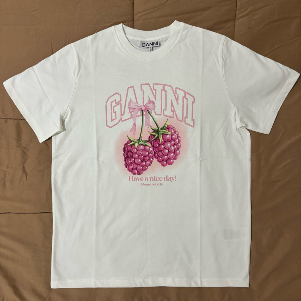 kaos ganni raspberry pink
